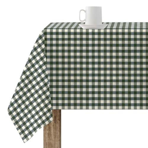 Belum Tischdecke aus Kunstharz, schmutzabweisend, kariert, 150-02, karierte Tischdecke Vichy, Größe: 250 x 155 cm, schmutzabweisend, kein Wachstuch, Tischdecke Vichy, Schwarz, Tischdecke aus 100% von BL BELUM
