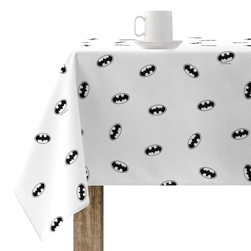 Belum Tischdecke mit Fleckenschutz, Modell Batman Weiß, fleckenabweisende Teflon-Tischdecke, rechteckig, harzbeschichtet, für Küche (250 x 140 cm) von BL BELUM