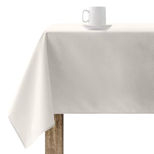 Belum | Tischdecke ohne Wachstuch, glatt, roh 102, Tischdecke, fleckenabweisend, harzbeschichtet, antibakteriell, Tischdecke aus organischem Stoff, Tischdecke aus 100% Bio-Baumwolle (100 x 250 cm) von BL BELUM