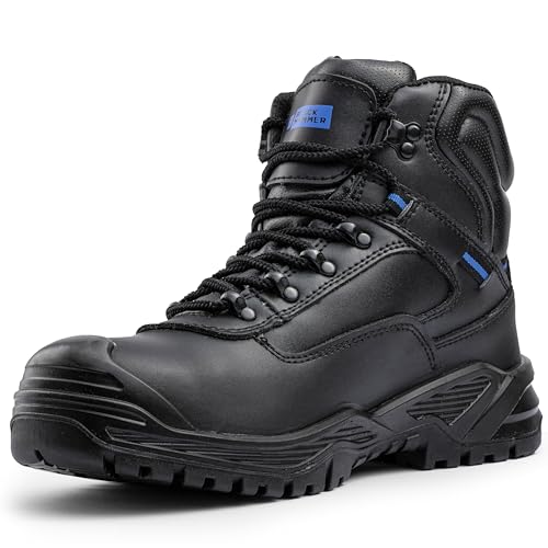 BLACK HAMMER Arbeitsschuhe Herren S3 Light Sicherheitsschuhe Stiefel S3 Stahlkappe Leichte rutschfeste Laufsohlen Antistatisch Robust 6600 (46 EU) von BLACK HAMMER
