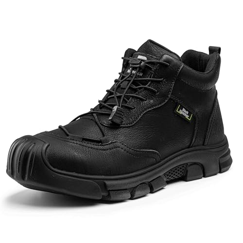 BLACK HAMMER Sicherheits-Arbeitsstiefel für Herren mit Stahlkappe, wasserabweisend, leichte Gummilaufsohle, ideal für Lagerarbeiten und Trekking, perfekt für Fachkräfte, S3 SRC 2700 Schwarz (40 EU) BLACK HAMMER Sicherheits-Arbeitsstiefel für Herren mit Stahlkappe, wasserabweisend, leichte Gummilaufsohle, ideal für Lagerarbeiten und Trekking, perfekt für Fachkräfte, S3 SRC 2700 Schwarz (40 EU) von BLACK HAMMER