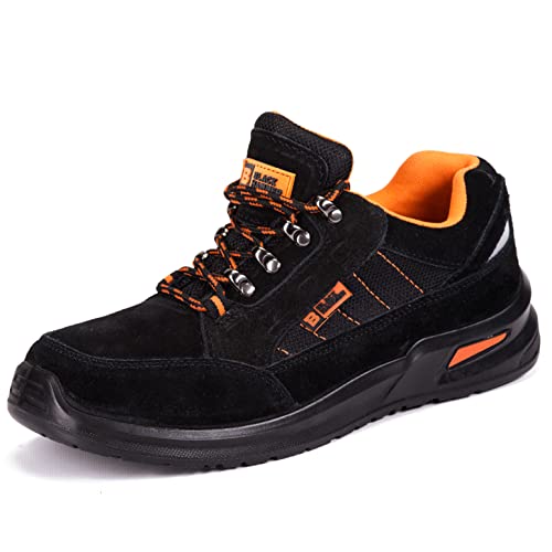 BLACK HAMMER Sicherheitsschuhe Herren Sicherheitsstiefel Stahl Zehenkappe Arbeitsschuhe Fußgelenk Wanderschuh Schützende Zwischensohle Wildleder 9952 Anti-Rutsch Antistatisch S1P SRC Schwarz (44 EU) BLACK HAMMER Sicherheitsschuhe Herren Sicherheitsstiefel Stahl Zehenkappe Arbeitsschuhe Fußgelenk Wanderschuh Schützende Zwischensohle Wildleder 9952 Anti-Rutsch Antistatisch S1P SRC Schwarz (44 EU) von BLACK HAMMER