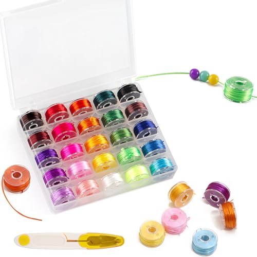 BLAESIFF 25 Rollen elastische Schnur 0,8mm x 6m Elastisches Seil Perlenschnur Bunte Kordel Perlenkordel für DIY-Armbänder, Halsketten, Schmuckherstellung und Handarbeiten BLAESIFF 25 Rollen elastische Schnur 0,8mm x 6m Elastisches Seil Perlenschnur Bunte Kordel Perlenkordel für DIY-Armbänder, Halsketten, Schmuckherstellung und Handarbeiten von BLAESIFF