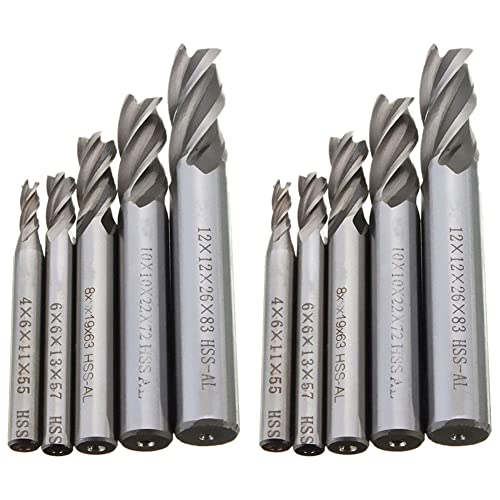 BLASHRD 10 Teile Zylinder Schaft Schaft Fraeser 4 Flöte Hss Bohrer 4/6/8/10/12 mm fuer Cnc Fraes Werkzeug BLASHRD 10 Teile Zylinder Schaft Schaft Fraeser 4 Flöte Hss Bohrer 4/6/8/10/12 mm fuer Cnc Fraes Werkzeug von BLASHRD