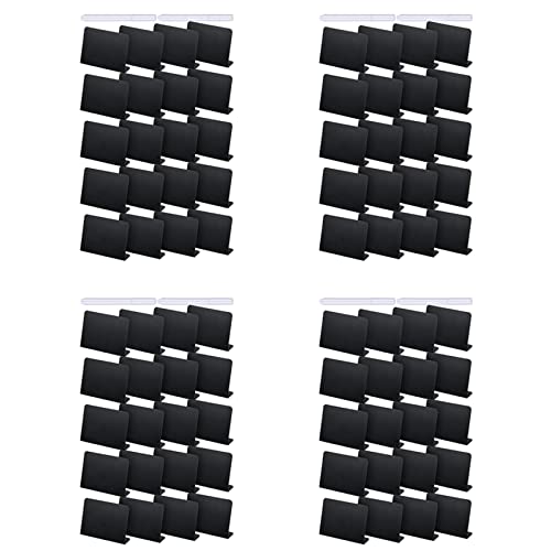 BLASHRD 80 Stück 4 x 3 Mini-Tafel-Tisch-Zelt-Zeichen-Tafel-Buffet-Tags Lebensmitteletikett für Party-Tischtafel- von BLASHRD