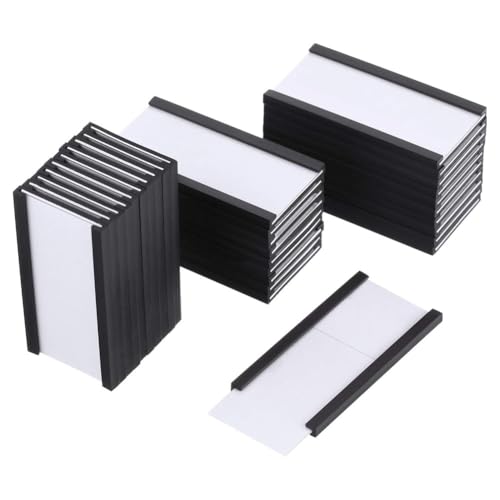 BLASHRD Magnetische Etikettenhalter 1 X 2 mit Weißen Karteneinlagen und Transparentem Kunststoffschutz. Magnetische Datenkartenhalter BLASHRD Magnetische Etikettenhalter 1 X 2 mit Weißen Karteneinlagen und Transparentem Kunststoffschutz. Magnetische Datenkartenhalter von BLASHRD