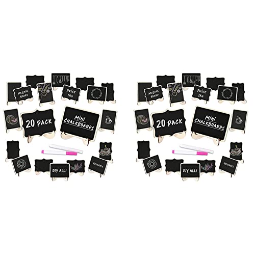 BLASHRD Mini Tafelschild 40Er Pack Lebensmittel Etiketten für Party Buffet, Kleine Tafel Tafeln mit Staffeleiständer für Lebensmittel Etiketten BLASHRD Mini Tafelschild 40Er Pack Lebensmittel Etiketten für Party Buffet, Kleine Tafel Tafeln mit Staffeleiständer für Lebensmittel Etiketten von BLASHRD