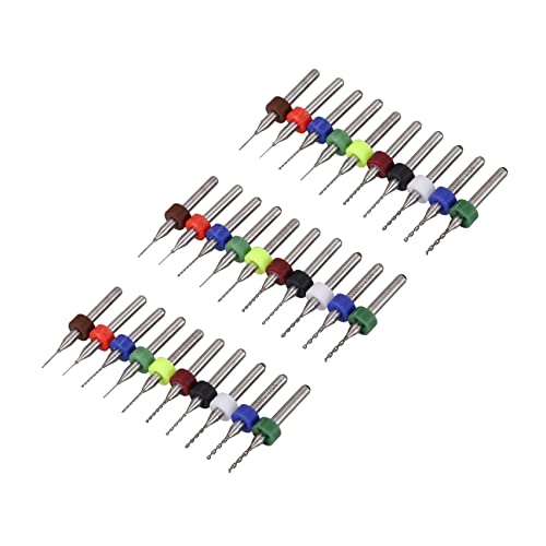 BLASHRD Pack Von 30 Hartmetall Mini-Bohrer Cnc Pcb (0,3-1,2 mm) von BLASHRD