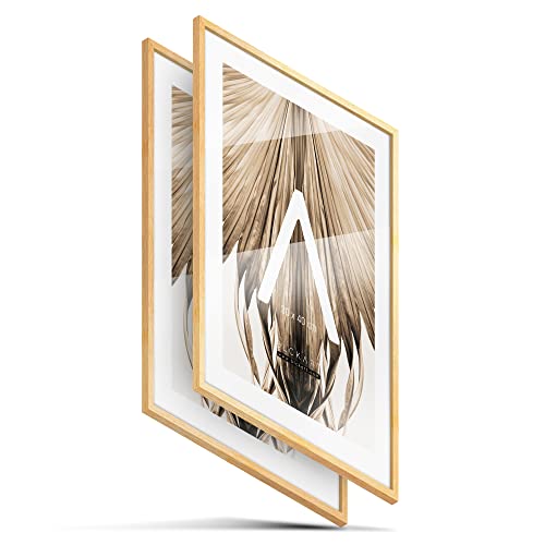 BLCKART Foto Bilderrahmen Set | 2 Stk. | Hochwertige 30x40 cm Fotorahmen Holz Natur Rahmen Hell Slim BLCKART Foto Bilderrahmen Set | 2 Stk. | Hochwertige 30x40 cm Fotorahmen Holz Natur Rahmen Hell Slim von BLCKART