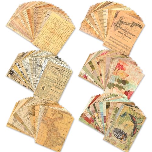 BLEDS 180 Blatt Scrapbook-Papier, 14 x 17,3 cm, Vintage-Journaling-Zubehör, ästhetisches Bastelpapier für Junk-Tagebuch, Ephemera-Tags, Wand, Retro-Dekor, Hintergrund, Collage, Kartenherstellung BLEDS 180 Blatt Scrapbook-Papier, 14 x 17,3 cm, Vintage-Journaling-Zubehör, ästhetisches Bastelpapier für Junk-Tagebuch, Ephemera-Tags, Wand, Retro-Dekor, Hintergrund, Collage, Kartenherstellung von BLEDS