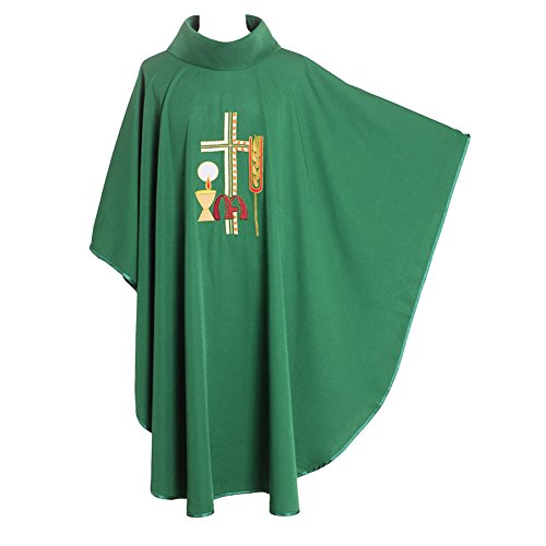 BLESSUME Priest Kasel (Gewand) bestickt vestments Altar Mass grün von BLESSUME