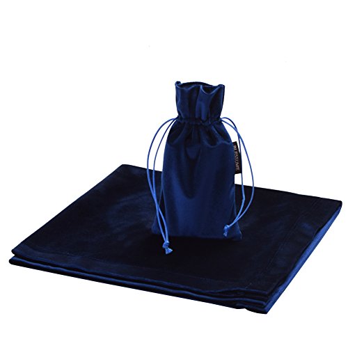 BLESSUME Tarot Divination tischdecke Velvet und Beutel, One Size (Blau) von BLESSUME