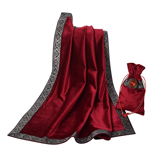 BLESSUME Tarot Tischdecke Altar Tarot Tuch, One Size (Rot) von BLESSUME