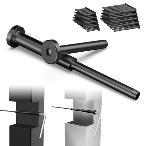 BLIKA 40 Paar unsichtbare schwarze Kabelgeländer-Sets für 5,1 x 5,1 cm, 10,2 x 10,2 cm Holz-/Metallpfosten, T316 Edelstahl, unsichtbare Spanner und Enden, Decktreppe, schwarzes Kabelgeländer, Hardware BLIKA 40 Paar unsichtbare schwarze Kabelgeländer-Sets für 5,1 x 5,1 cm, 10,2 x 10,2 cm Holz-/Metallpfosten, T316 Edelstahl, unsichtbare Spanner und Enden, Decktreppe, schwarzes Kabelgeländer, Hardware von BLIKA