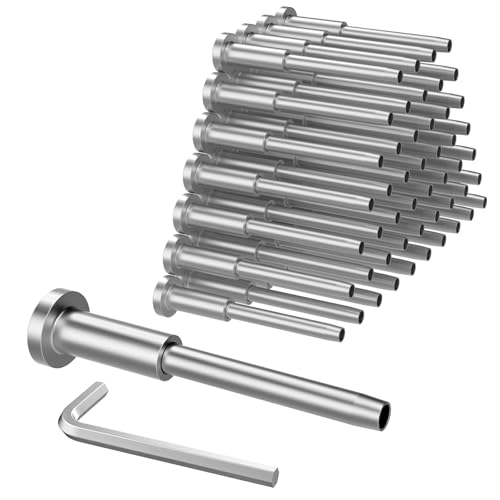 BLIKA 50 Stück unsichtbare Kabelschienen-Set, T316 Edelstahl, 0,3 cm unsichtbarer Empfänger und Swage Bolzenende für Kabelschiene, Swage Spanner 1/8 Zoll für Holz/Metallpfosten, Kabelschienen-Hardware von BLIKA