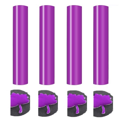 Lila Transferfolie Plotter Puff, 3D Plotterfolie Textil, Purple Puff Vinylfolie Plotter Wärmepresse, Aufbügeln HTV Vinyl für T-Shirts DIY Kleidung Bastelbedarf, Purpurrot 4 Blätter 10”X12”(30.5X25cm) Lila Transferfolie Plotter Puff, 3D Plotterfolie Textil, Purple Puff Vinylfolie Plotter Wärmepresse, Aufbügeln HTV Vinyl für T-Shirts DIY Kleidung Bastelbedarf, Purpurrot 4 Blätter 10”X12”(30.5X25cm) von BLINGARTY