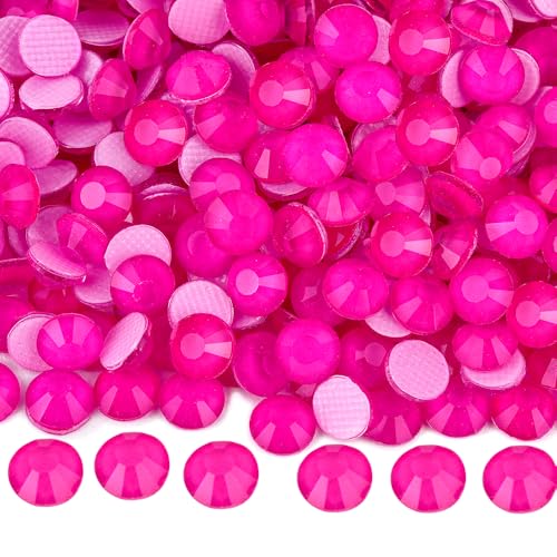 BLINGINBOX Hotfix Strasssteine für Kleidung, Hotfix-Strasssteine, Kristallsteine für Bastelarbeiten, Dekoration, Rose Neon, SS10, 1440 Stück von BLINGINBOX