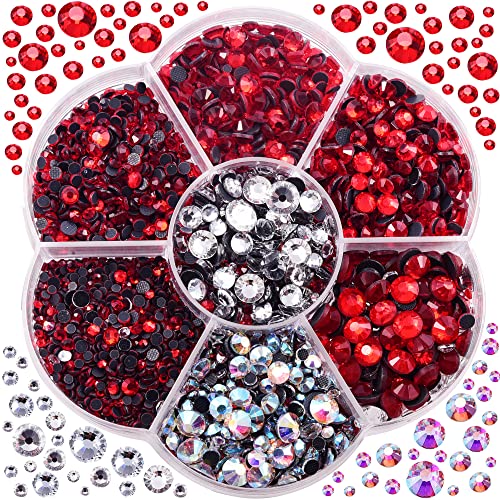 Blinginbox 3000 Stück gemischte Größen Kristalle AB DMC Hot Fix Strass Glas Strass Rot Hotfix Strasssteine zum Aufbügeln... Mixed size(ss6-ss30) It.siam von BLINGINBOX