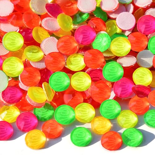 Blinginbox Hotfix-Strasssteine, Hotfix-Strasssteine zum Basteln, Kleidung, Dekoration, verschiedene Farben, Neon, SS30, 288 Stück von BLINGINBOX