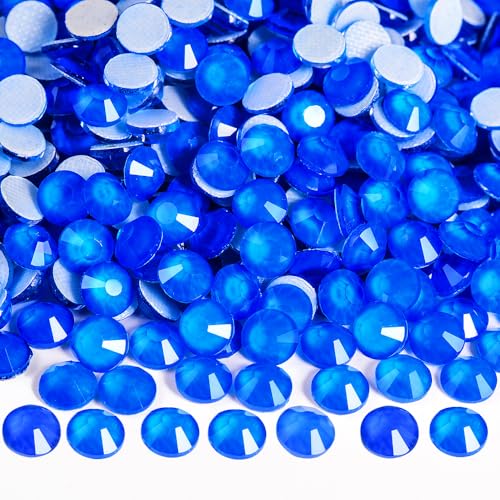 Blinginbox Hotfix Strasssteine für Kleidung, Hotfix-Strasssteine, Kristall-Edelsteine für Bastelarbeiten, Dekoration, Blau Neon, SS16, 1440 Stück von BLINGINBOX