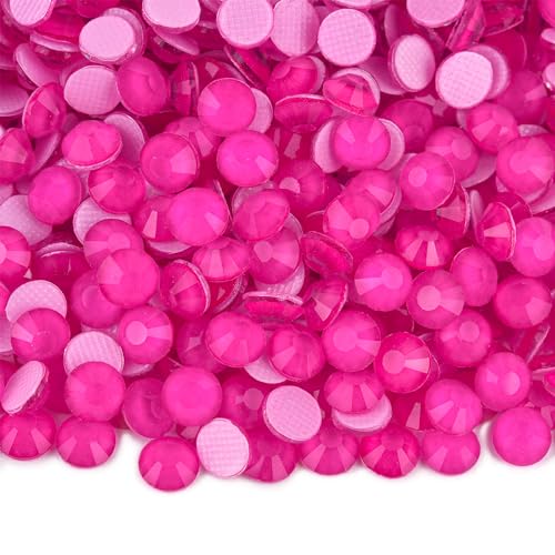 Blinginbox Hotfix Strasssteine für Kleidung, Hotfix-Strasssteine, Kristall-Edelsteine für Bastelarbeiten, Dekoration, Rose Neon, SS20, 1440 Stück von BLINGINBOX