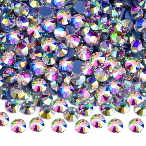 Blinginbox Hotfix Strasssteine für Kleidung, Hotfix-Strasssteine, Kristallsteine für Bastelarbeiten, Dekoration, Crystal AB, SS20, 1440 Stück von BLINGINBOX