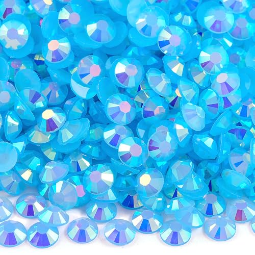 Blinginbox Strasssteine mit flacher Rückseite, 6 mm, AB-Kunstharz, flache Rückseite, rund, für Nägel, Gesicht, Make-up, Becher, Bastelarbeiten, Aquam AB, 500 Stück Blinginbox Strasssteine mit flacher Rückseite, 6 mm, AB-Kunstharz, flache Rückseite, rund, für Nägel, Gesicht, Make-up, Becher, Bastelarbeiten, Aquam AB, 500 Stück von BLINGINBOX