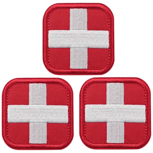 BLLNDX Erste-Hilfe-Patches aus Nylon, Rot und Weiß, 5,1 x 5,1 cm, für Hüte, Taschen, Westen, Uniformen, taktische medizinische Ausrüstungsmarkierungen, zur Identifizierung medizinischer BLLNDX Erste-Hilfe-Patches aus Nylon, Rot und Weiß, 5,1 x 5,1 cm, für Hüte, Taschen, Westen, Uniformen, taktische medizinische Ausrüstungsmarkierungen, zur Identifizierung medizinischer von BLLNDX