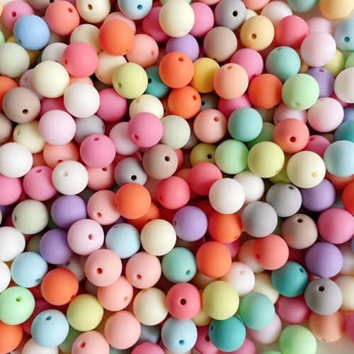 BLMHTWO 200 Stück Acrylperlen, Perlen zum Auffädeln Bunte Runde 12mm Perlen Pastell für Armbänder für Armbänder, Kunsthandwerk, Anhänger BLMHTWO 200 Stück Acrylperlen, Perlen zum Auffädeln Bunte Runde 12mm Perlen Pastell für Armbänder für Armbänder, Kunsthandwerk, Anhänger von BLMHTWO