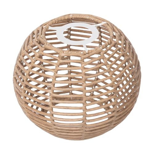 BLNGET Handgefertigter Rattan-Lampenschirm, geeignet für Schlafzimmer, Restaurants und Wohnräume, mit weicher Beleuchtung, Hängelampenabdeckung von BLNGET