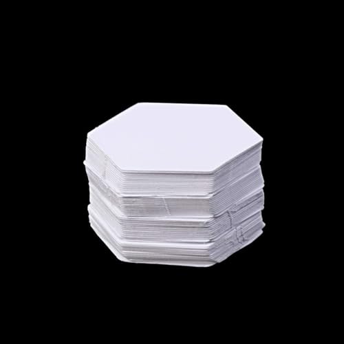 Sechseck-Vorlagen, 22 mm, Papierausschnitt, handgefertigtes Patchwork-Nähzubehör für handgefertigte Bastelprojekte, Werkzeug-Set, Lineale, Lineale, 100 Stück von BLNGET