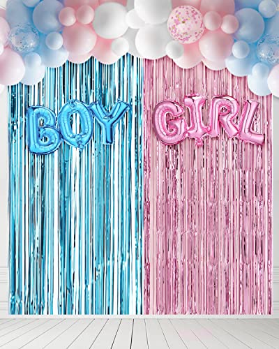 Baby Gender Reveal Party Deko, BLOOMWIN Baby Party Dekoration Boy or Girl, Junge oder Mädchen Geschlecht Verkünden für Babyparty von BLOOMWIN