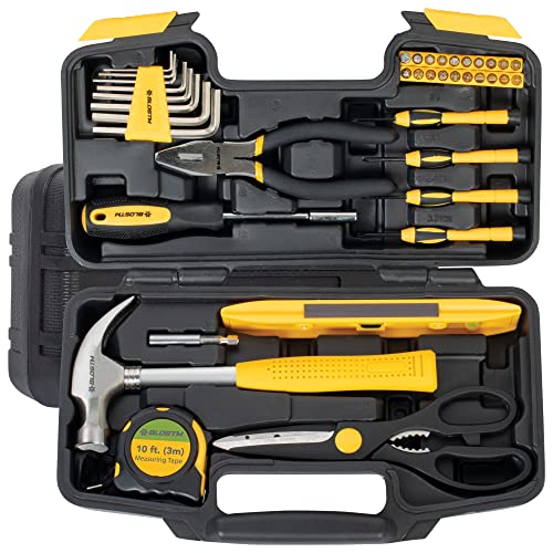 BLOSTM 39-teiliges Werkzeug Set - Werkzeugkoffer Klein, Werkzeugkasten Gefüllt mit Essentiellen Handwerkzeug für DIY - Mini Werkzeug Set mit Hammer, Zange, Schraubendreher Set, Aufbewahrungskoffer BLOSTM 39-teiliges Werkzeug Set - Werkzeugkoffer Klein, Werkzeugkasten Gefüllt mit Essentiellen Handwerkzeug für DIY - Mini Werkzeug Set mit Hammer, Zange, Schraubendreher Set, Aufbewahrungskoffer von BLOSTM