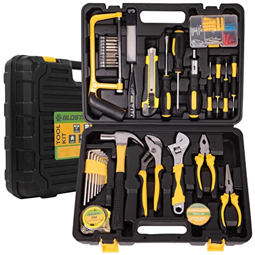 BLOSTM Werkzeugkoffer Gefüllt 100-teiliges - Werkzeug Set, Werkzeugkasten Gefüllt mit Essentiellen Handwerkzeug für DIY - Großes Werkzeugset Haushalt mit Hammer, Zange, Schraubendreher Set BLOSTM Werkzeugkoffer Gefüllt 100-teiliges - Werkzeug Set, Werkzeugkasten Gefüllt mit Essentiellen Handwerkzeug für DIY - Großes Werkzeugset Haushalt mit Hammer, Zange, Schraubendreher Set von BLOSTM