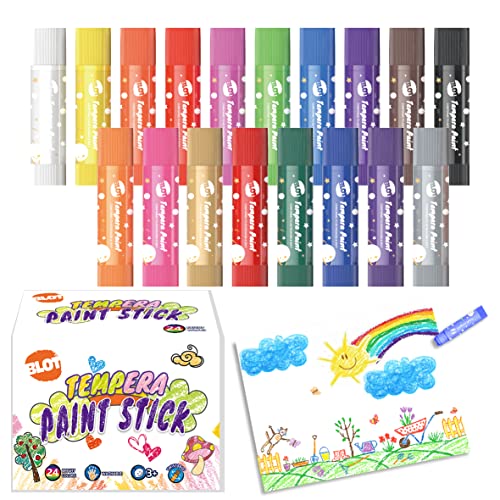 BLOT 18 Farben Wachsmalstifte für Kinder Wachsmalstifte Ungiftig Malstiften Sticks für Kinder Kleinkind Erwachsene Papier Holz Glas Keramik BLOT 18 Farben Wachsmalstifte für Kinder Wachsmalstifte Ungiftig Malstiften Sticks für Kinder Kleinkind Erwachsene Papier Holz Glas Keramik von BLOT