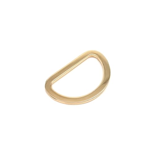 BLPOTA 5 Stück Metall 16 19 25 32 38 mm Handtasche Tasche Geldbörse Riemen Gürtel Hundehalsband Kette Web Flach O Dee D Ring Schnalle Verschluss DIY (Color : Light Gold, Size : Inner Wide 32mm) von BLPOTA