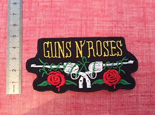 BLUE HAWAI Patch 'Guns N Roses' zum Aufbügeln, Schwarz, Mittel, Rock, Musik, Dekorative Applikation, 1 Stück von BLUE HAWAI