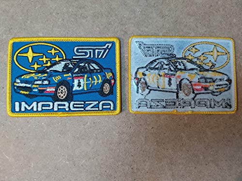 Blue Hawai E013 Exclusive Patch zum Aufbügeln, 9 x 6,5 cm / Subaru Impresa von CEEBOO