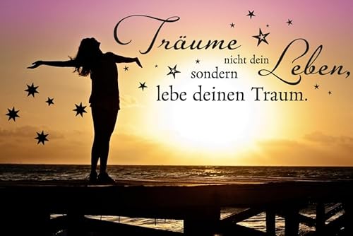 BLUEMEX Diamond Painting Bild, Lebe Deinen Traum, 45 Farben, runde Steinchen, 60x90cm, Vollbild von BLUEMEX