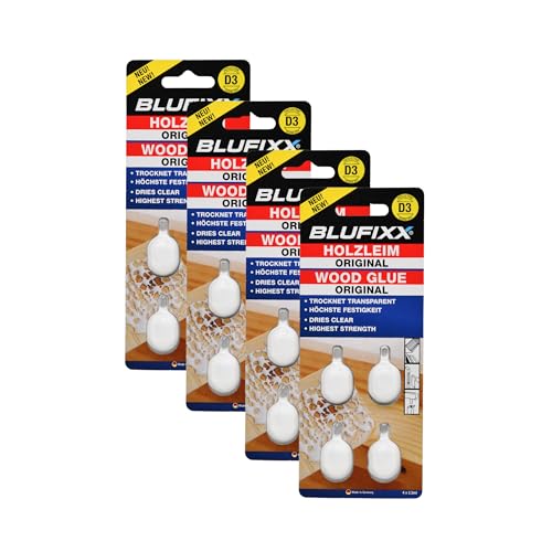 Blufixx Holzleim - 4er Set - transparenter Klebstoff für Holz - 5 Minuten Aushärtung Blufixx Holzleim - 4er Set - transparenter Klebstoff für Holz - 5 Minuten Aushärtung von BLUFIXX