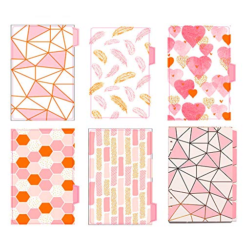 BLUGUL Gold Stamping A6 Register, 6-Loch Registerblätter, für Notizbuch/Reisetagebuch Journal/Planer, 10pcs Pink Theme 10pcs A6 BLUGUL Gold Stamping A6 Register, 6-Loch Registerblätter, für Notizbuch/Reisetagebuch Journal/Planer, 10pcs Pink Theme 10pcs A6 von BLUGUL