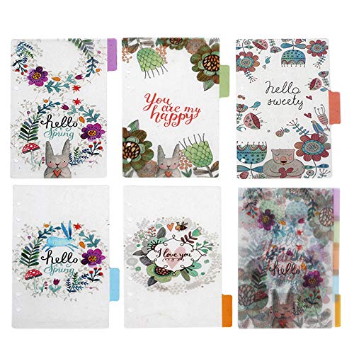 BLUGUL Transparent A6 Register, 6-Loch Registerblätter, für Notizbuch/Reisetagebuch Journal/Planer, 10pcs Fairy Tale A6 BLUGUL Transparent A6 Register, 6-Loch Registerblätter, für Notizbuch/Reisetagebuch Journal/Planer, 10pcs Fairy Tale A6 von BLUGUL