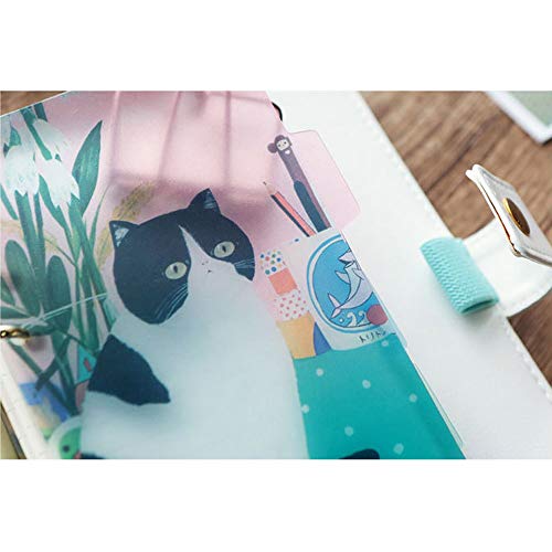 BLUGUL Transparent A6 Register, 6-Loch Registerblätter, für Notizbuch/Reisetagebuch Journal/Planer, 10pcs Katze A6 BLUGUL Transparent A6 Register, 6-Loch Registerblätter, für Notizbuch/Reisetagebuch Journal/Planer, 10pcs Katze A6 von BLUGUL