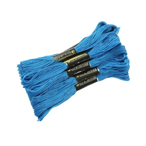 Stickgarn 20 Stück Baumwoll-Kreuzstich-Nähstränge in Ankerfarbe, Stickgarn, Floss-Set, Nähzubehör for Kleidungsstücke Stickgarn Set(Color:Blue) von BLacOh