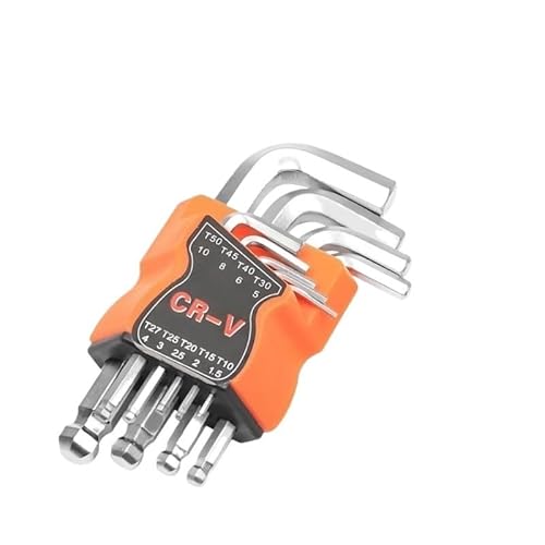Werkzeug 9PCS L Typ Doppel-Ende Hex Wrench Set Allen Schlüssel Hexagon Flache Kugel Torx Stern Kopf Spanner schlüssel Set Hand Werkzeuge SchraubenschlüSsel Set(6-1) von BLacOh