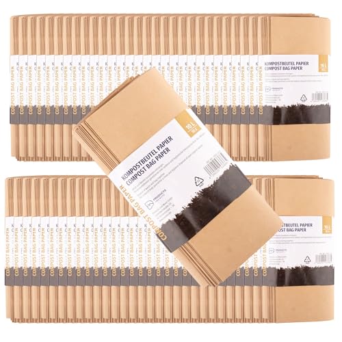 Kompostierbare Papierbeutel 10L Braun - 100x BLiX, Kraftpapier Müllbeutel für Bioabfall, Praktisch und Robust, p&m-Design, 24x35 cm Kompostierbare Papierbeutel 10L Braun - 100x BLiX, Kraftpapier Müllbeutel für Bioabfall, Praktisch und Robust, p&m-Design, 24x35 cm von BLiX