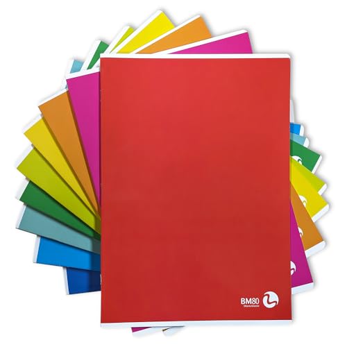 10 x MAXIQUADERNE A4 80gr 80fg+1 Zeile 3a COLOR 80 BASIC BM von BM BeMore