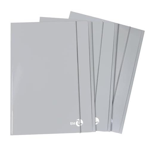BM BeMore – 0123588 – Schnellhefter mit 3 Klappen mit Gummizug – A4 – schwerer Einband 700 g/m² – Einband laminiert glänzend – Packung mit 10 Stück – Farbe Business hellgrau BM BeMore – 0123588 – Schnellhefter mit 3 Klappen mit Gummizug – A4 – schwerer Einband 700 g/m² – Einband laminiert glänzend – Packung mit 10 Stück – Farbe Business hellgrau von BM BeMore