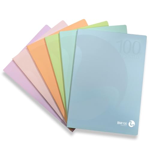 BM BeMore Centus Pastell – 0122728 – Heft Format A4 – Lineatur 5 mm – kariert ohne Rand für 4. und 5. Klasse, mittlere und obere – Papier 100 g/m² – Packung mit 12 Stück BM BeMore Centus Pastell – 0122728 – Heft Format A4 – Lineatur 5 mm – kariert ohne Rand für 4. und 5. Klasse, mittlere und obere – Papier 100 g/m² – Packung mit 12 Stück von BM BeMore