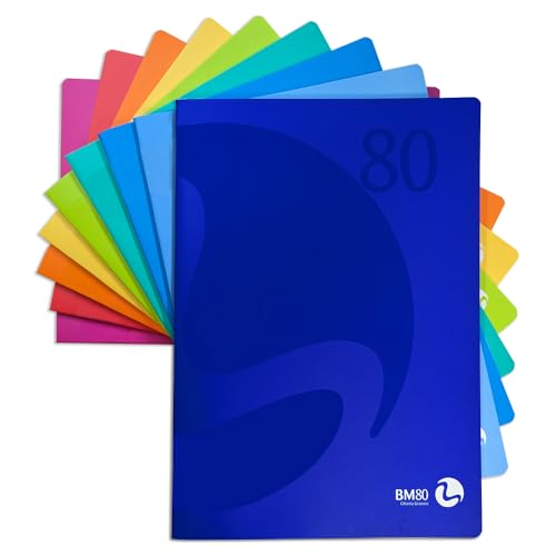 BM BeMore Color 80, 0110590, Heft A4, Lineatur 1R, liniert ohne Rand, Papier 80 g/qm, farblich sortiert, Packung mit 12 Stück BM BeMore Color 80, 0110590, Heft A4, Lineatur 1R, liniert ohne Rand, Papier 80 g/qm, farblich sortiert, Packung mit 12 Stück von BM BeMore